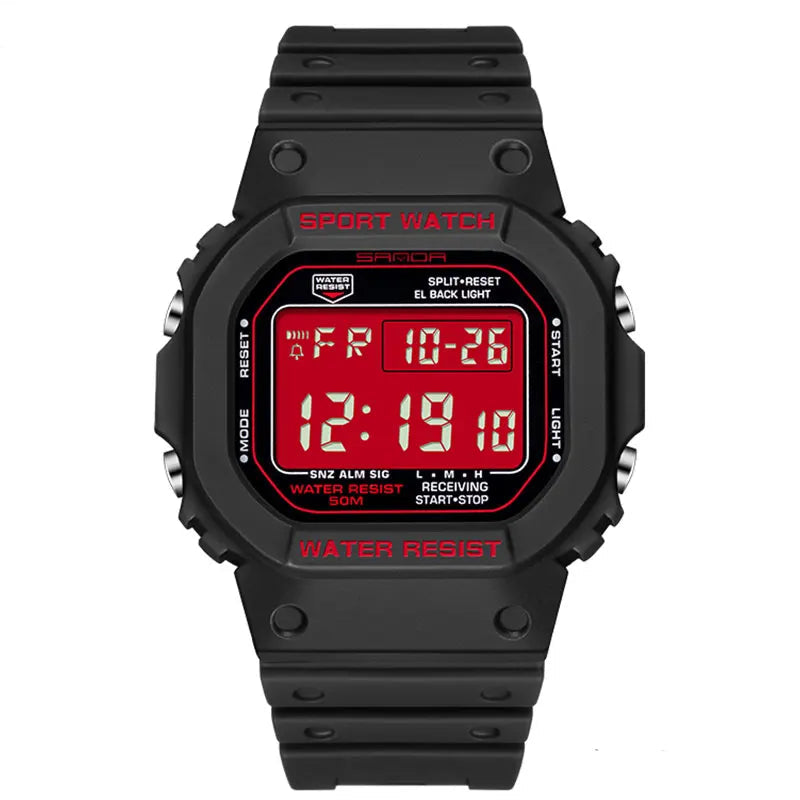 SANDA-G Style Relógio Militar para Homens e Mulheres, Resistente À Água, Relógios Esportivos, Quadrado LED, Relógios de Pulso Digitais, Presente Casal, Moda
