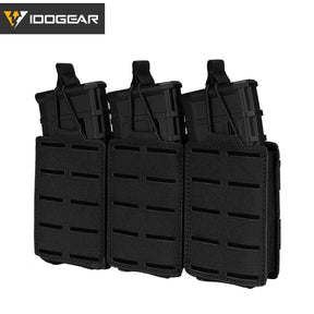IDOGEAR Tático LSR 556 Mag Bolsa Triplo Mag Carrier MOLLE Bolsa Corte a Laser 3567