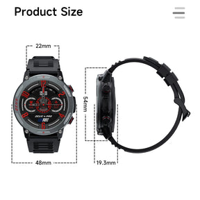 LOKMAT-Zeus 4 Pro Amoled relógio inteligente, tela redonda, BT Calls, Fitness Tracker, Monitor de freqüência cardíaca para telefone inteligente, 1,43