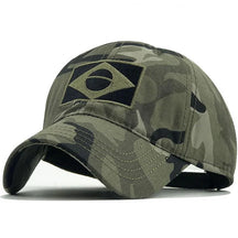 Boné de beisebol bordado masculino impressão bandeira brasileira/casual esportes tático chapéu camuflagem chapéu caminhadas chapéu de pesca