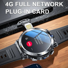 4g rede android relógio inteligente 5mp câmera dupla gps wifi nfc google play app download gratuito rosto desbloquear masculino feminino smartwatch