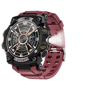 Lokmat novo ataque 3 pro robusto relógio inteligente bluetooth chamadas rastreador de fitness lanterna mensagem push monitor freqüência cardíaca para o telefone