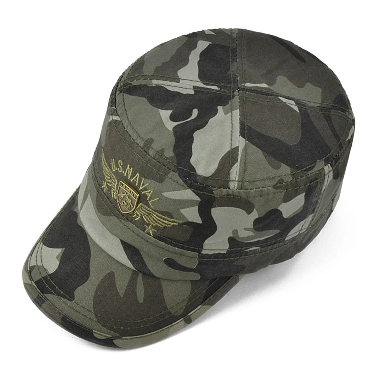 Moda usnaval carta bordado boné de beisebol primavera outono ao ar livre ajustável chapéus casuais masculino topo plano capitão militar bonés