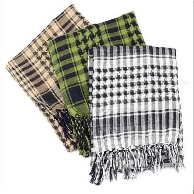 Cachecol tático de caça para homens e mulheres, Desert Keffiyeh, lenço de cabeça e pescoço, envoltório árabe, máscara Airsoft, lenço tático para caminhadas