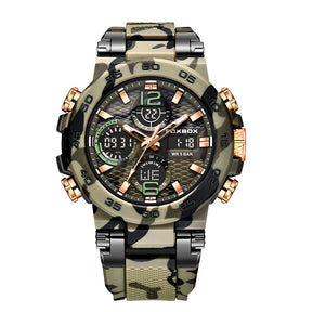 LIGE Digital Men Militar Watch 50m Relógio de pulso à prova d'água LED Relógio de quartzo Relógio esportivo Masculino Relógios grandes Homens Relogios Masculino