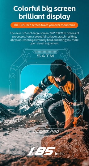 LOKMAT-OCEAN PRO Saúde e Monitoramento Esportivo Relógio Inteligente para Homens, Notificação Inteligente, Compatível com iOS e Android