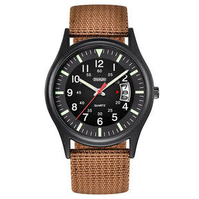 Relógio de pulso quartzo militar masculino, Nylon relógios de luxo, Calendário Data Watch, Moda, 2023