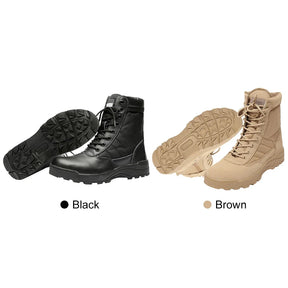 Sapatos masculinos de inverno com renda para montanhismo, botas militares táticas, botas de treinamento de caça respiráveis, botas leves