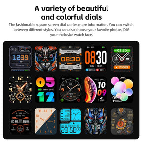 LOKMAT-OCEAN PRO Saúde e Monitoramento Esportivo Relógio Inteligente para Homens, Notificação Inteligente, Compatível com iOS e Android