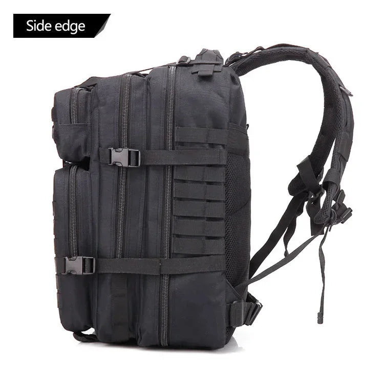 Qt & qy 30/50l mochilas táticas homem sacos de viagem sobrevivência ao ar livre 3p pacote assalto edc molle pacote caminhadas trekking caça saco