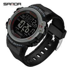 Sanda relógio masculino estilo militar g, despertador digital led, moda esportiva, display duplo, 50m, à prova d'água