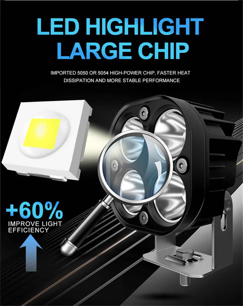 3 Polegada led holofotes de trabalho 12v 24v pod luzes faróis para motocicletas inundação led barra luzes nevoeiro para carro caminhão 4x4 fora da estrada atv