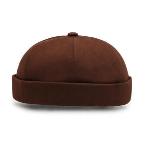 2024 novo gorro hip hop solidéu na moda cor streetwear portátil melão boné moda headwear bonés painéis elásticos hip hop chapéu