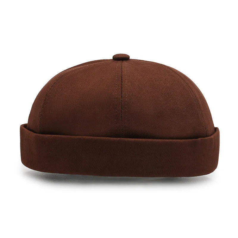 2024 novo gorro hip hop solidéu na moda cor streetwear portátil melão boné moda headwear bonés painéis elásticos hip hop chapéu
