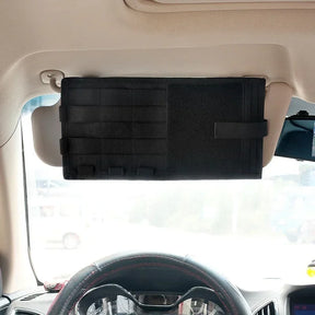 Molle veículo painel de viseira solar edc ferramenta bolsa saco armazenamento cd caminhão carro viseira organizador engrenagem automática caça acessórios titular
