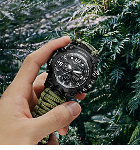 Addies novo esportes ao ar livre led digital relógio masculino bússola assobios à prova dwaterproof água multifuncional relógio de quartzo do exército relogio masculino