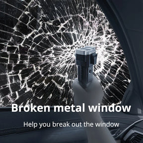 Lanterna Tática 4 em 1 COB USB com Martelo de Segurança