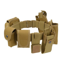 Coldre tático para arma, conjunto de bolsa para lanterna, 10 em 1, kit de utilidades multifuncional, cinto de serviço de polícia, cintos de segurança