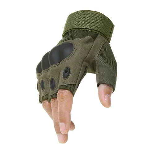 Meio dedo luvas masculinas ao ar livre militar tático luvas esportes tiro caça airsoft motocicleta ciclismo luvas