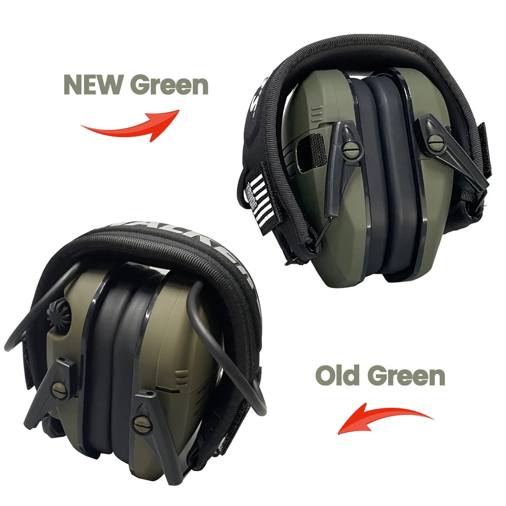 Protetores de orelha eletrônicos táticos militares, caça ao ar livre, captador de som, proteção de redução de ruído, fone de ouvido nrr 23db